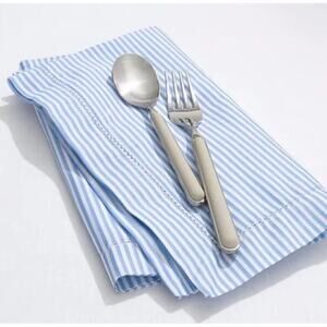 J. Crew Seersucker Stripe Placemat Set of 4 - Blue/White - New with tags